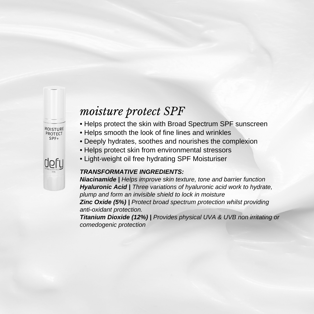Moisture Protect SPF |Defy Cosmeceuticals, Beauty on Rose, Essendon, Melbourne, Australia