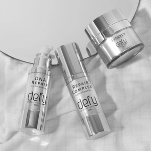 DNA Repair serum with Repair Complex serum and iSynergy eye cream. Defy Cosmeceuticals available at Beauty on Rose, Essendon, Melbourne, Australia.