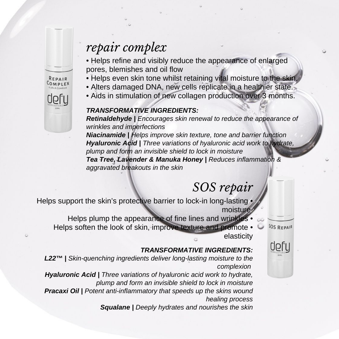 Repair Complex |Defy Cosmeceuticals, Beauty on Rose, Essendon, Melbourne, Australia