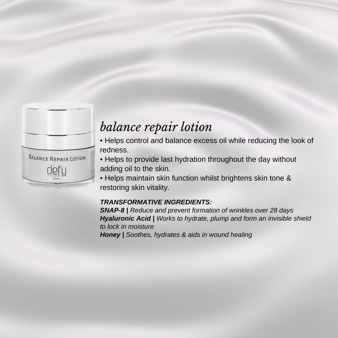 Balance Repair Lotion | Defy Cosmeceuticals, Beauty on Rose, Essendon, Melbourne, Australia