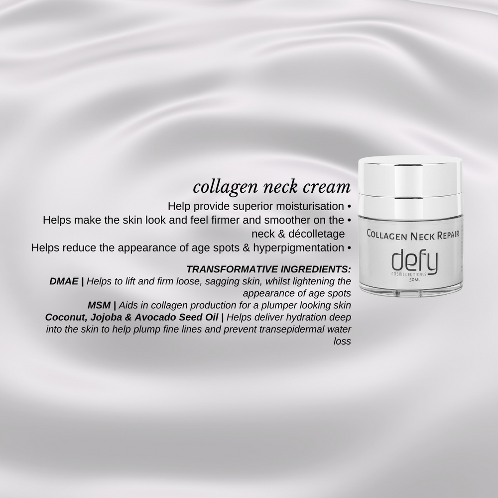 Collagen Neck Repair | Defy Cosmeceuticals, Beauty on Rose, Essendon, Melbourne, Australia